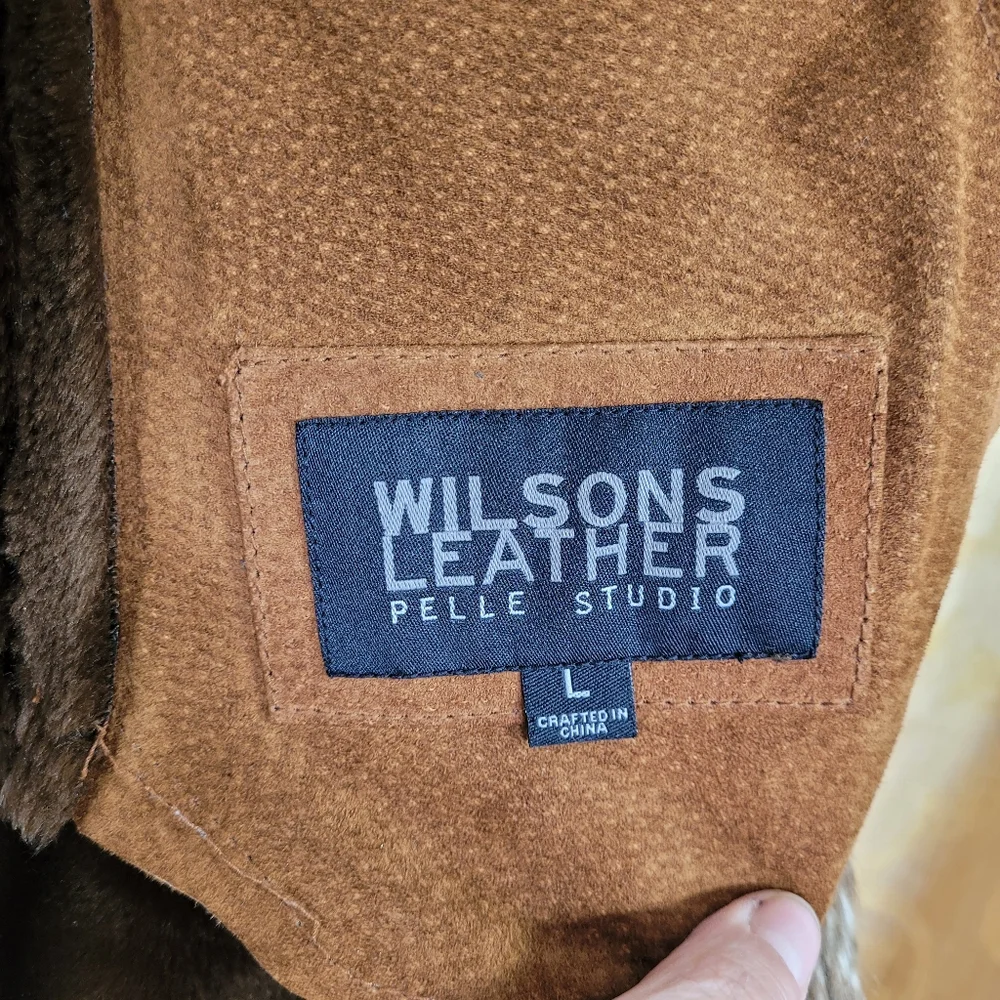 Vtg Wilsons Leather Penny Lane Suede Coat With Matching Hat Set Y2k Bratz Style - Picture 10 of 14